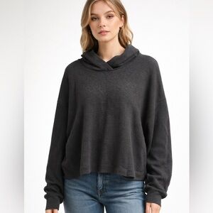 Athleta Charcoal Cowl Neck Sweater